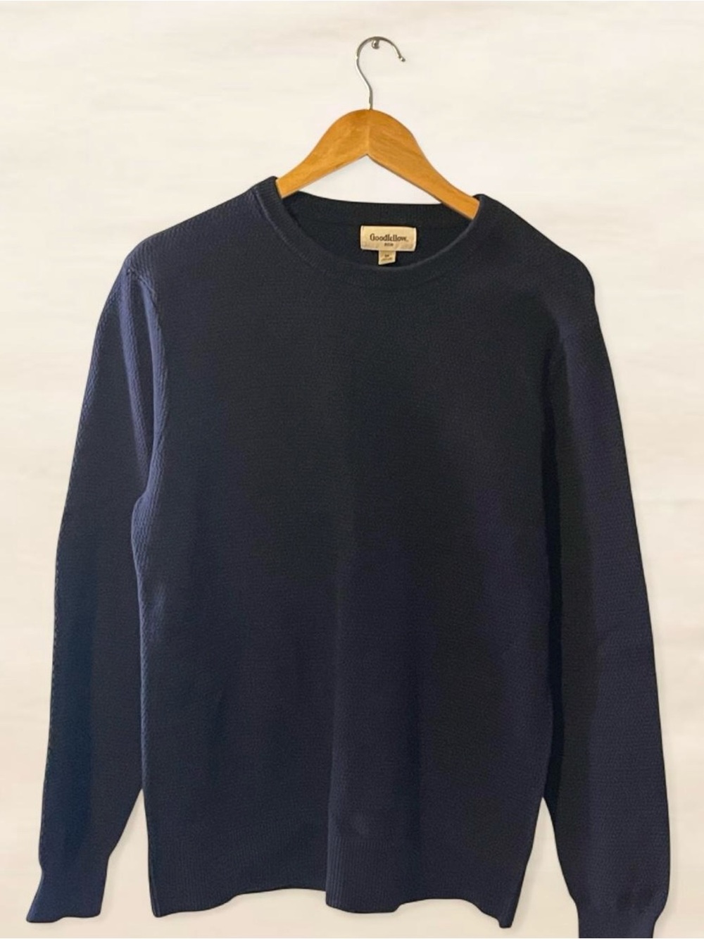 Goodfellow & Co Navy Textured Crewneck Sweater